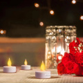 Vela de luz de té de boda de diseño compacto